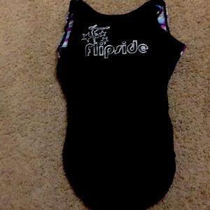 Black girls leotard size lg 12-14